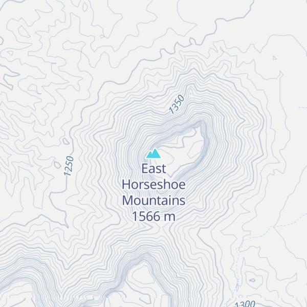 Map of East Horseshoe Mountains