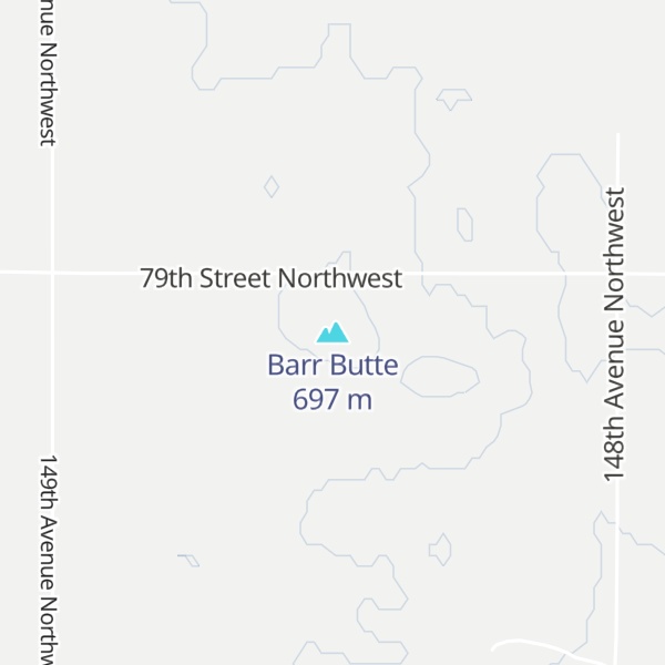 Map of Barr Butte