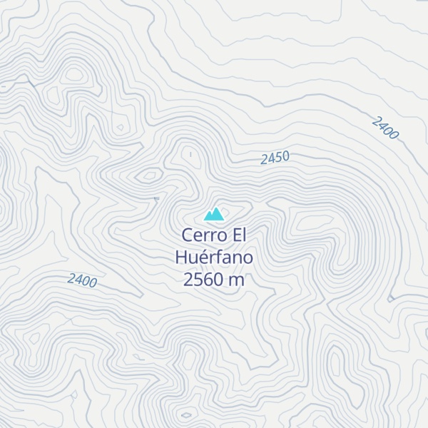 Map of Cerro El Huérfano