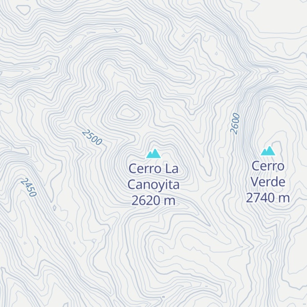 Map of Cerro La Canoyita