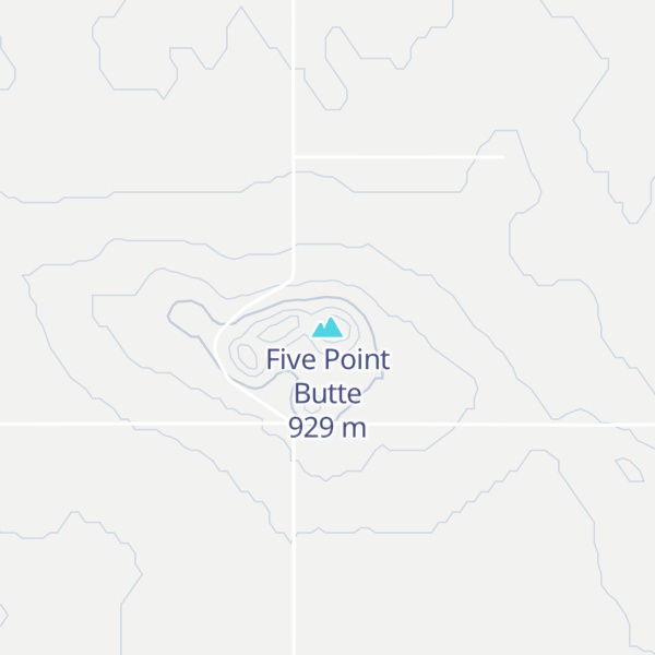 Map of Five Point Butte