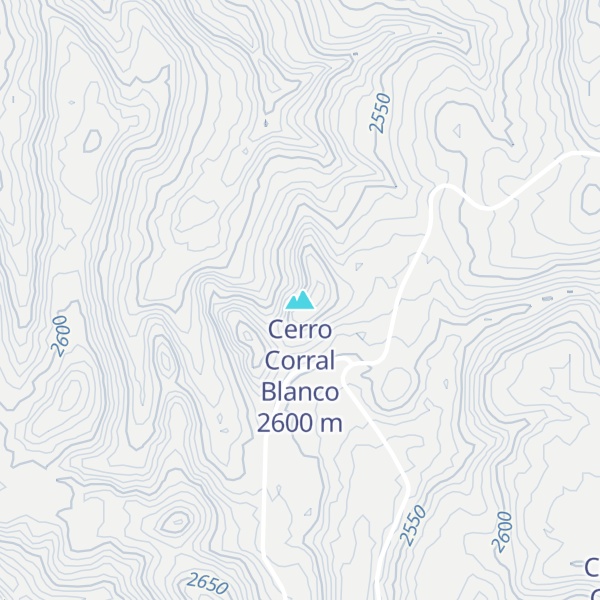 Map of Cerro Corral Blanco