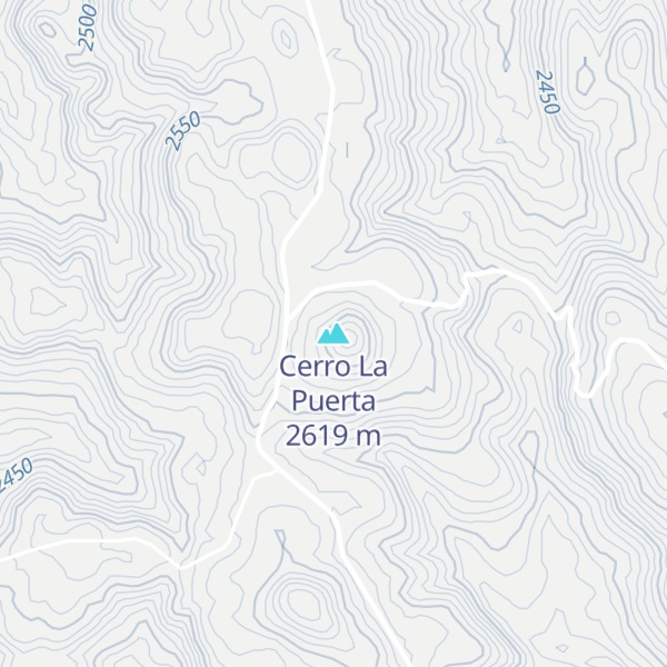 Map of Cerro La Puerta