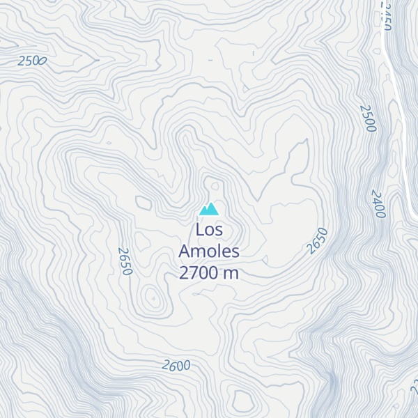 Map of Los Amoles