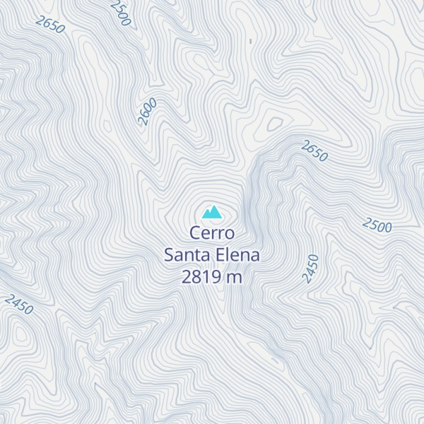 Map of Cerro Santa Elena