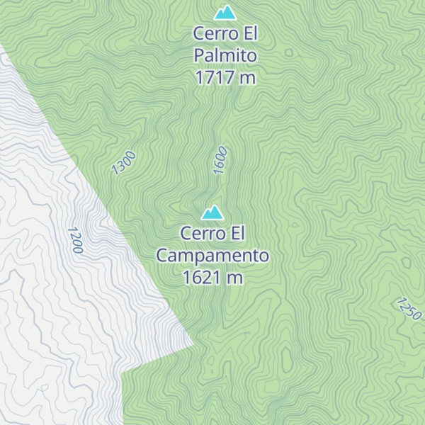 Map of Cerro El Campamento