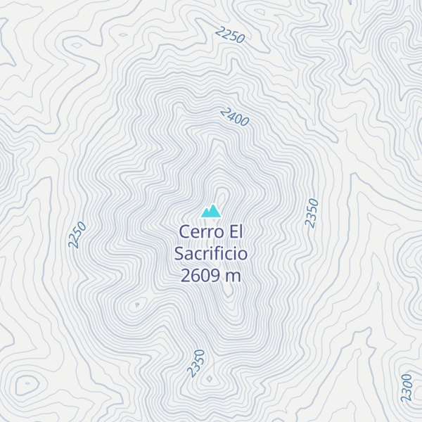Map of Cerro El Sacrificio