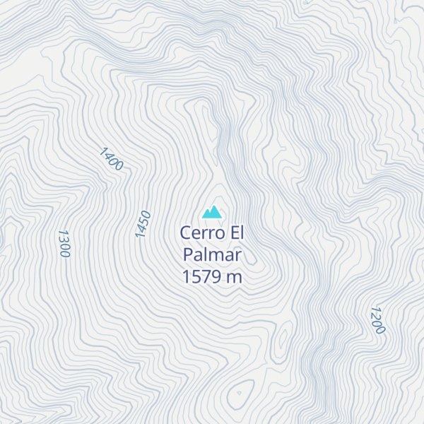 Map of Cerro El Palmar