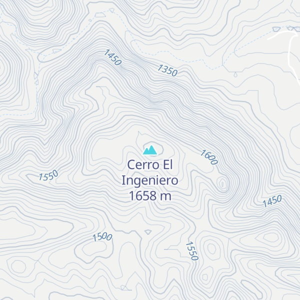 Map of Cerro El Ingeniero