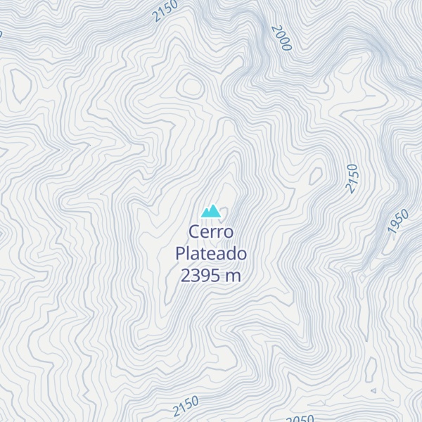 Map of Cerro Plateado