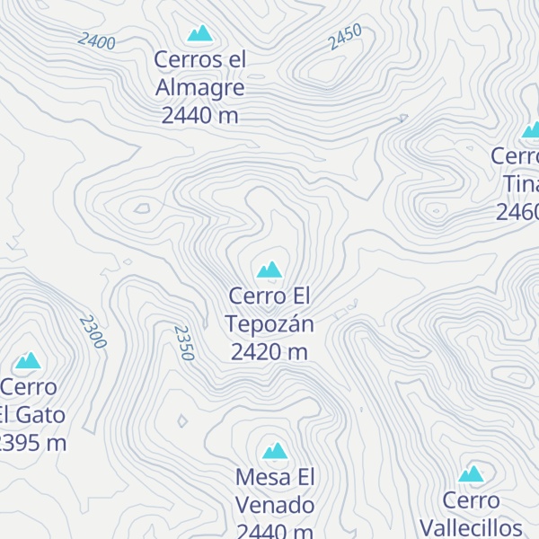 Map of Cerro El Tepozán