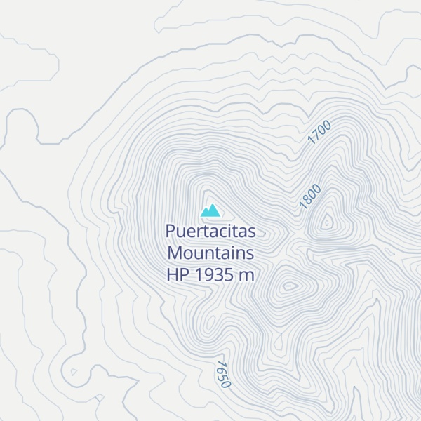 Map of Puertacitas Mountains HP