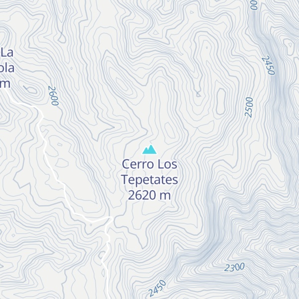 Map of Cerro Los Tepetates