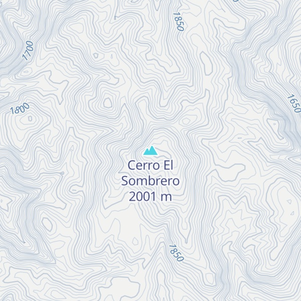 Map of Cerro El Sombrero