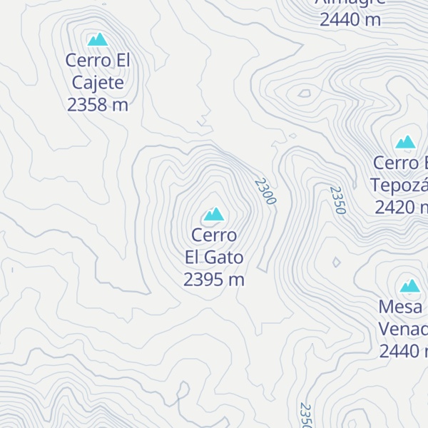 Map of Cerro El Gato
