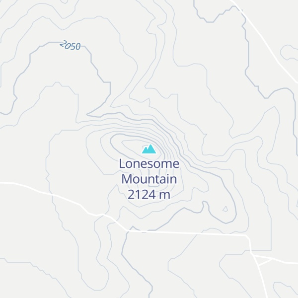 Map of Lonesome Mountain