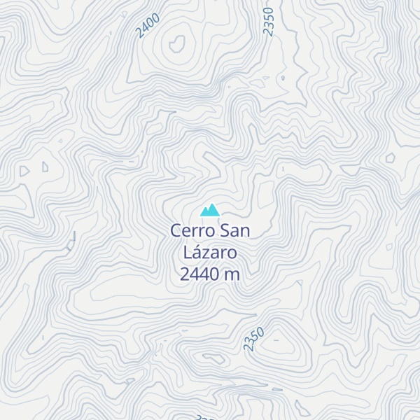 Map of Cerro San Lázaro
