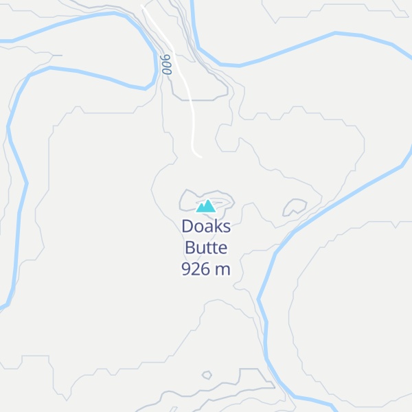 Map of Doaks Butte