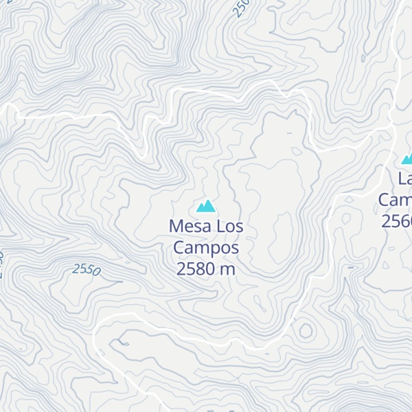 Map of Mesa Los Campos
