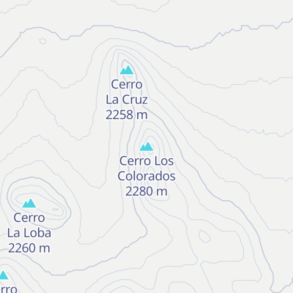 Map of Cerro Los Colorados