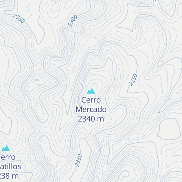 Map of Cerro Mercado