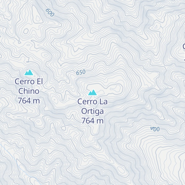 Map of Cerro La Ortiga