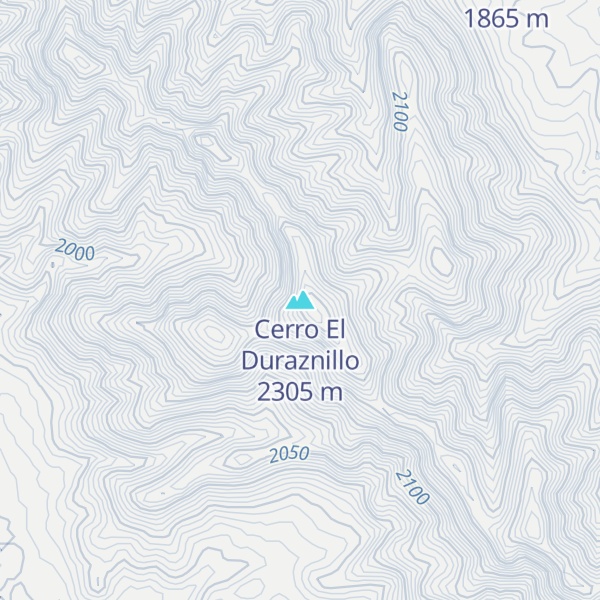 Map of Cerro El Duraznillo
