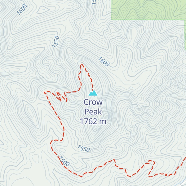 Map of Crow Peak