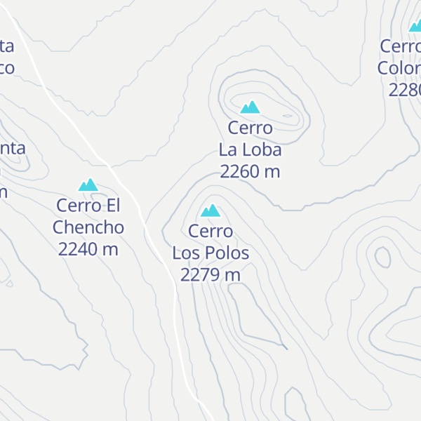 Map of Cerro Los Polos
