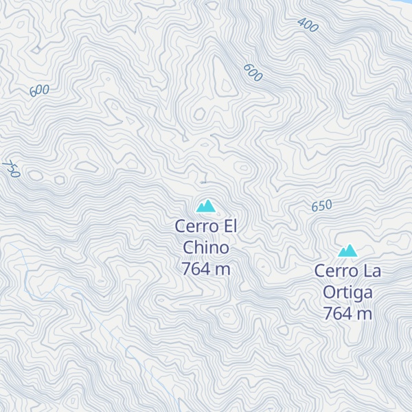 Map of Cerro El Chino