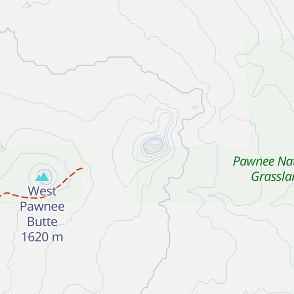 Map of East Pawnee Butte