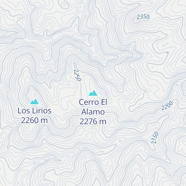 Map of Cerro El Alamo