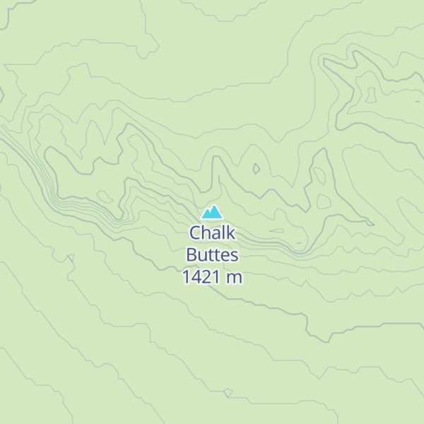 Map of Chalk Buttes