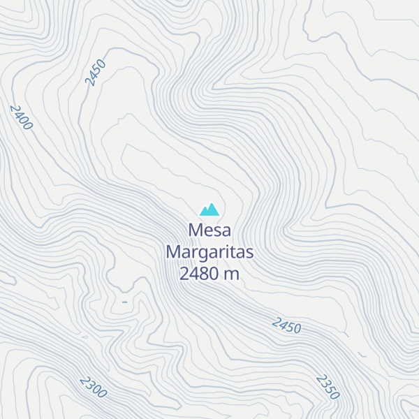 Map of Mesa Margaritas