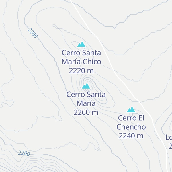 Map of Cerro Santa María