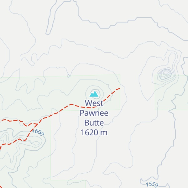 Map of West Pawnee Butte