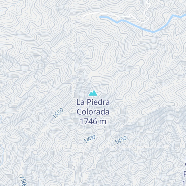 Map of La Piedra Colorada