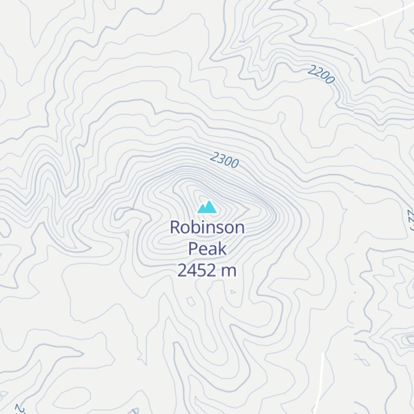 Map of Robinson Peak