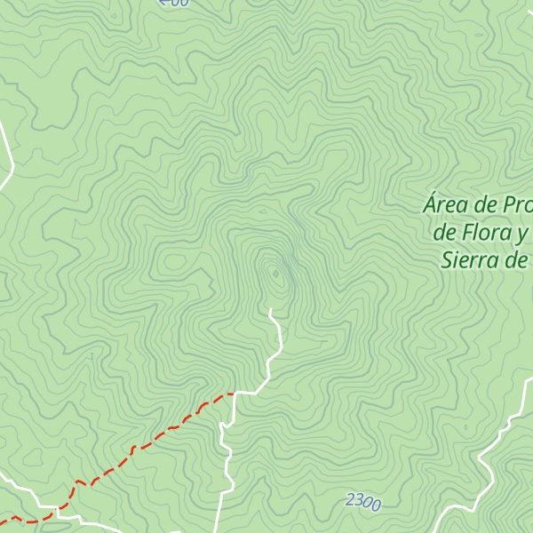 Map of El Huehuentón