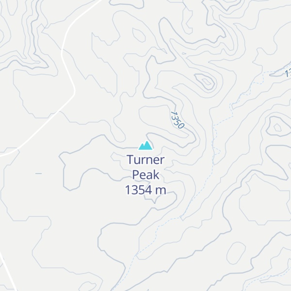 Map of Turner Peak