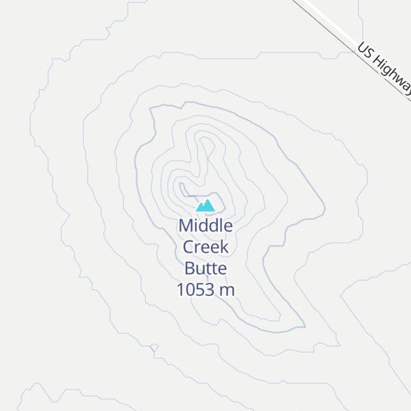Map of Middle Creek Butte