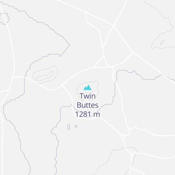 Map of Twin Buttes