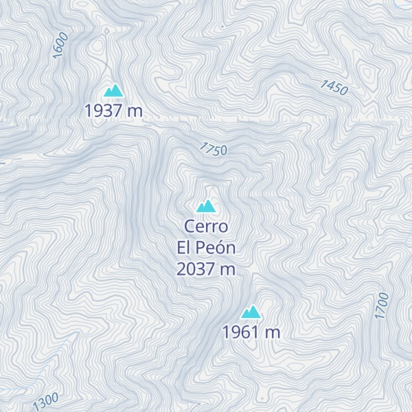 Map of Cerro El Peón