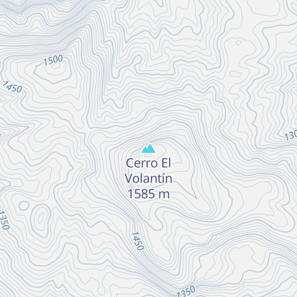 Map of Cerro El Volantín