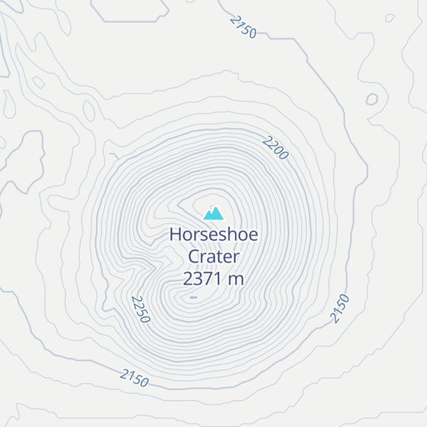 Map of Horseshoe Crater
