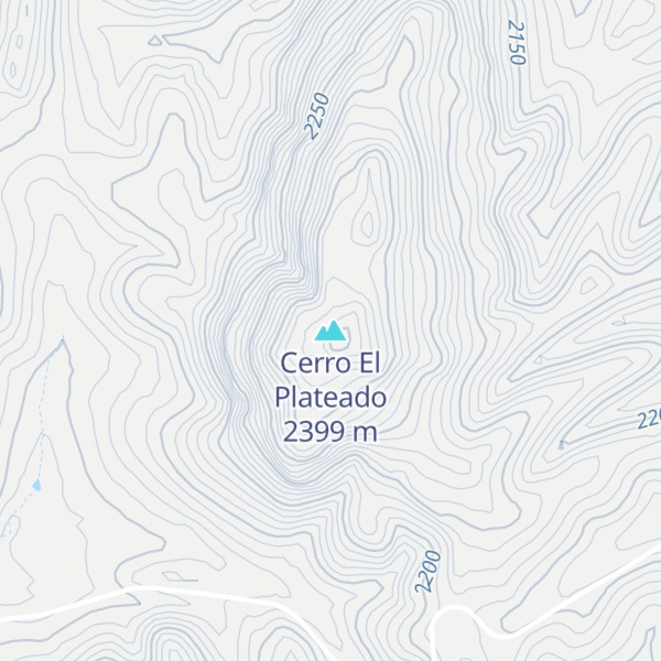 Map of Cerro El Plateado