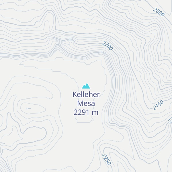 Map of Kelleher Mesa