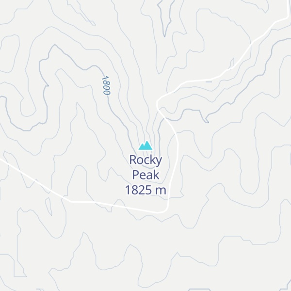 Map of Rocky Peak