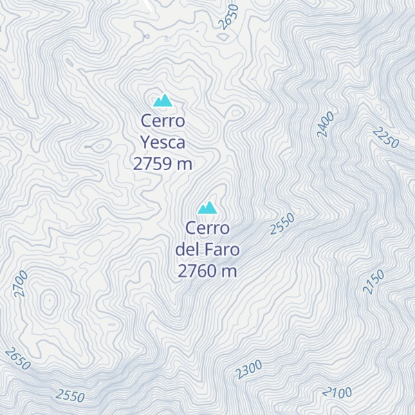 Map of Cerro del Faro