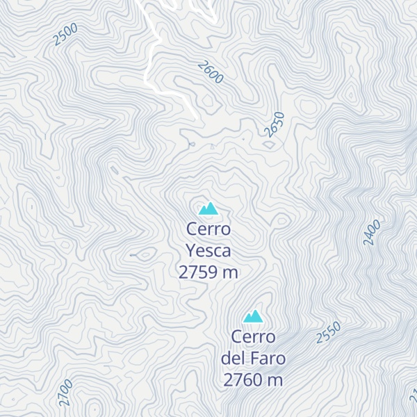 Map of Cerro Yesca